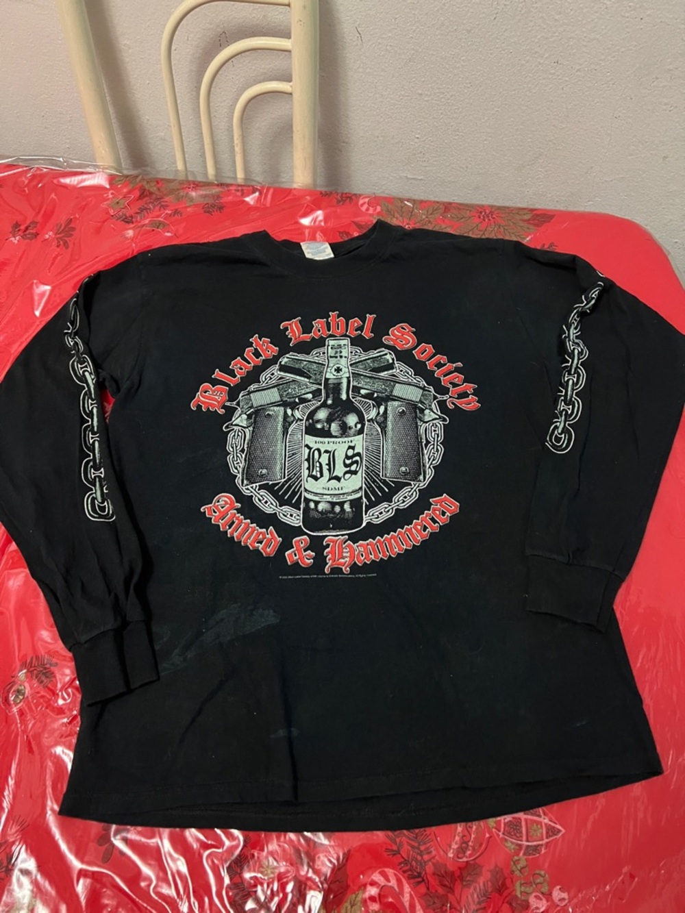 Vintage 2005 Black Label Society Long Sleeve Concert Tour Shirt Sz Medium - Picture 8 of 8